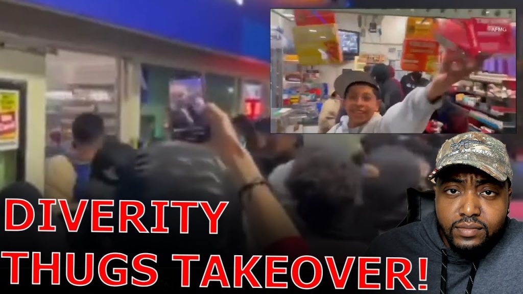 Diverse & Inclusive’ Criminal Mob Loot And Destroy Gas Stations During Compton Street Takeover!