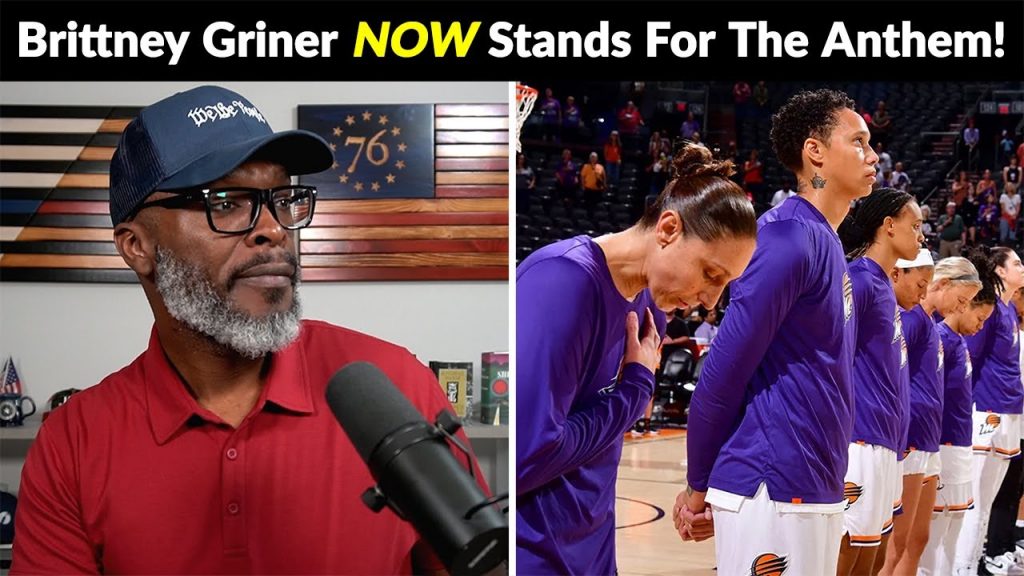 Brittney Griner STANDS For National Anthem Upon Return From GULAG!