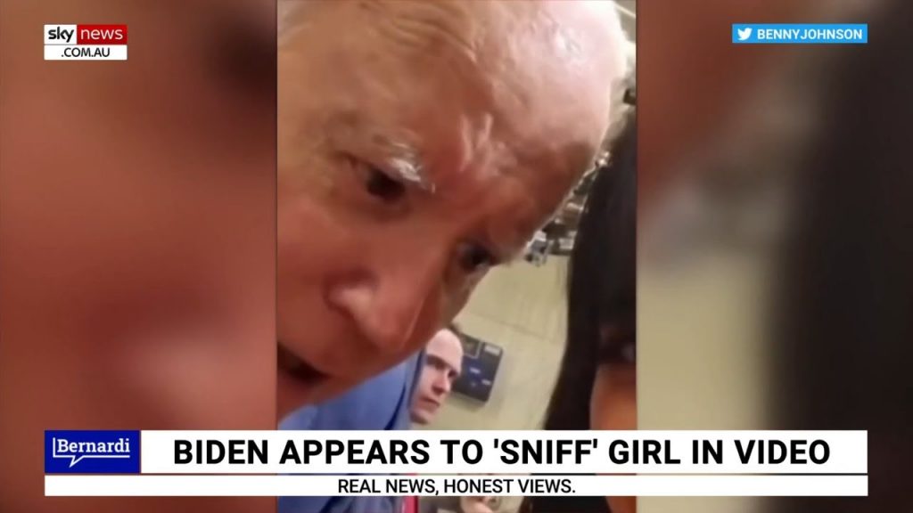 ‘He sniffs too many children’: President Joe Biden slammed for viral sniffing video