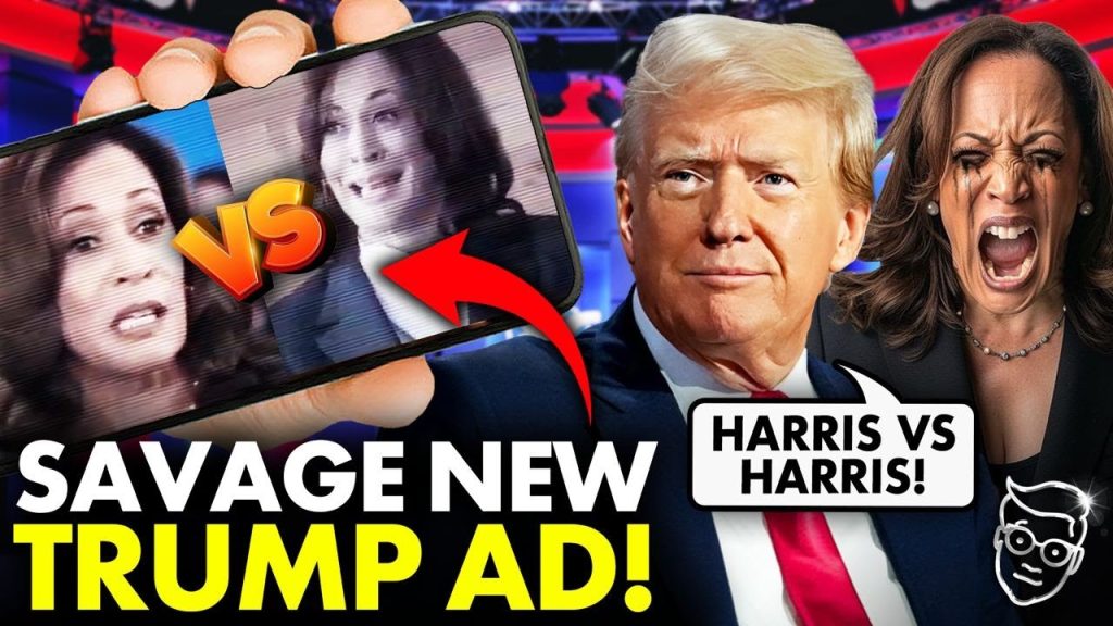 Trump BREAKS Internet With GENIUS Ad of Kamala Debating HERSELF   These Are Incredible