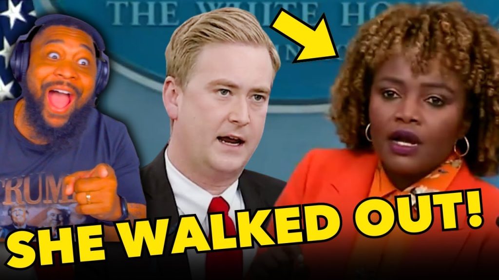 Karine Jean Pierre RAGE QUITS After Peter Doocy CHECKS HER For Calling Trump A “THREAT”