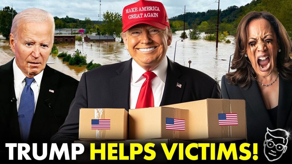 Kamala MELTS DOWN As Trump Delivers Aid to Hurricane Victims | ROASTS Kamala For STAGED Fake Pic