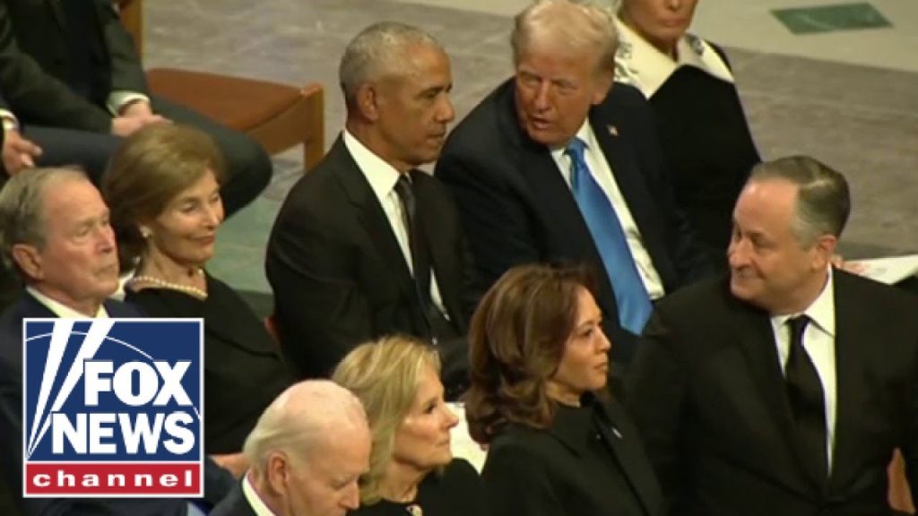 Trump, Obama chat at Jimmy Carter’s funeral