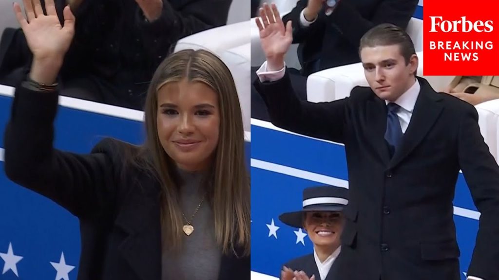 WATCH: Barron Trump And Kai Trump Soak Up Applause At President Trump’s Inaugural Parade