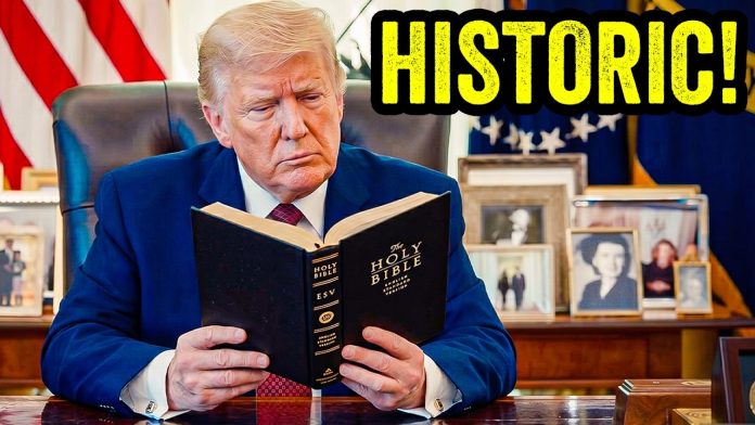 President Trump Reads The BIBLE to The NATION as Secular Dems FREAK OUT!!!