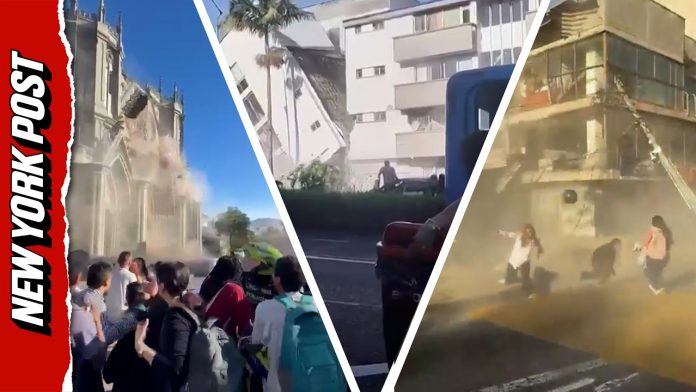 Moment Street Splits in Two and Buildings Tumble to the Ground: Nightmare Earthquake Rocks Colombia